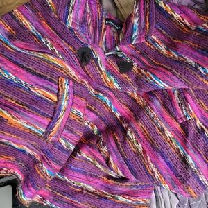 Colorful poncho boho